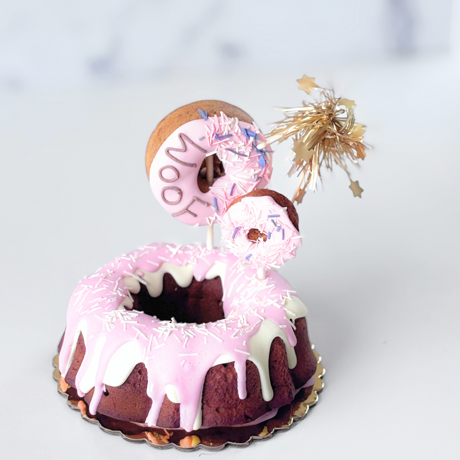 Donut Bundt Dog Birthday Cake
