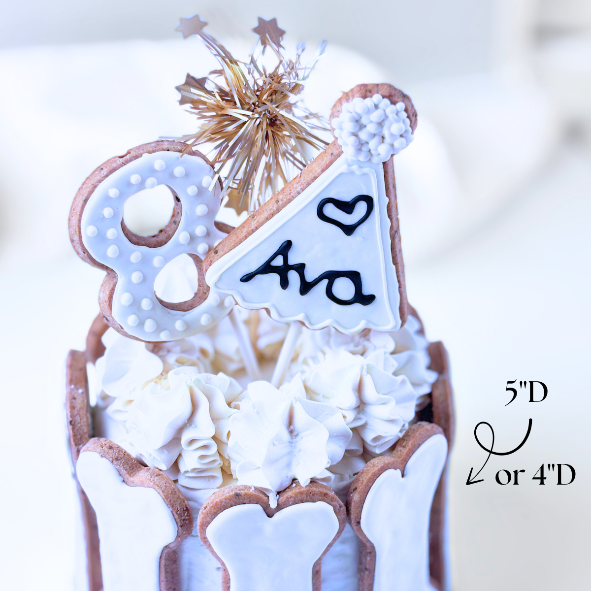 Happy BarkDay Cake | Personalized Dog Birthday Cake with Bones