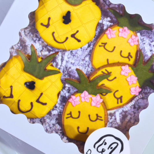 "PINEAPPLE" DOGGIE DONUT + DOG TREAT GIFT BOX