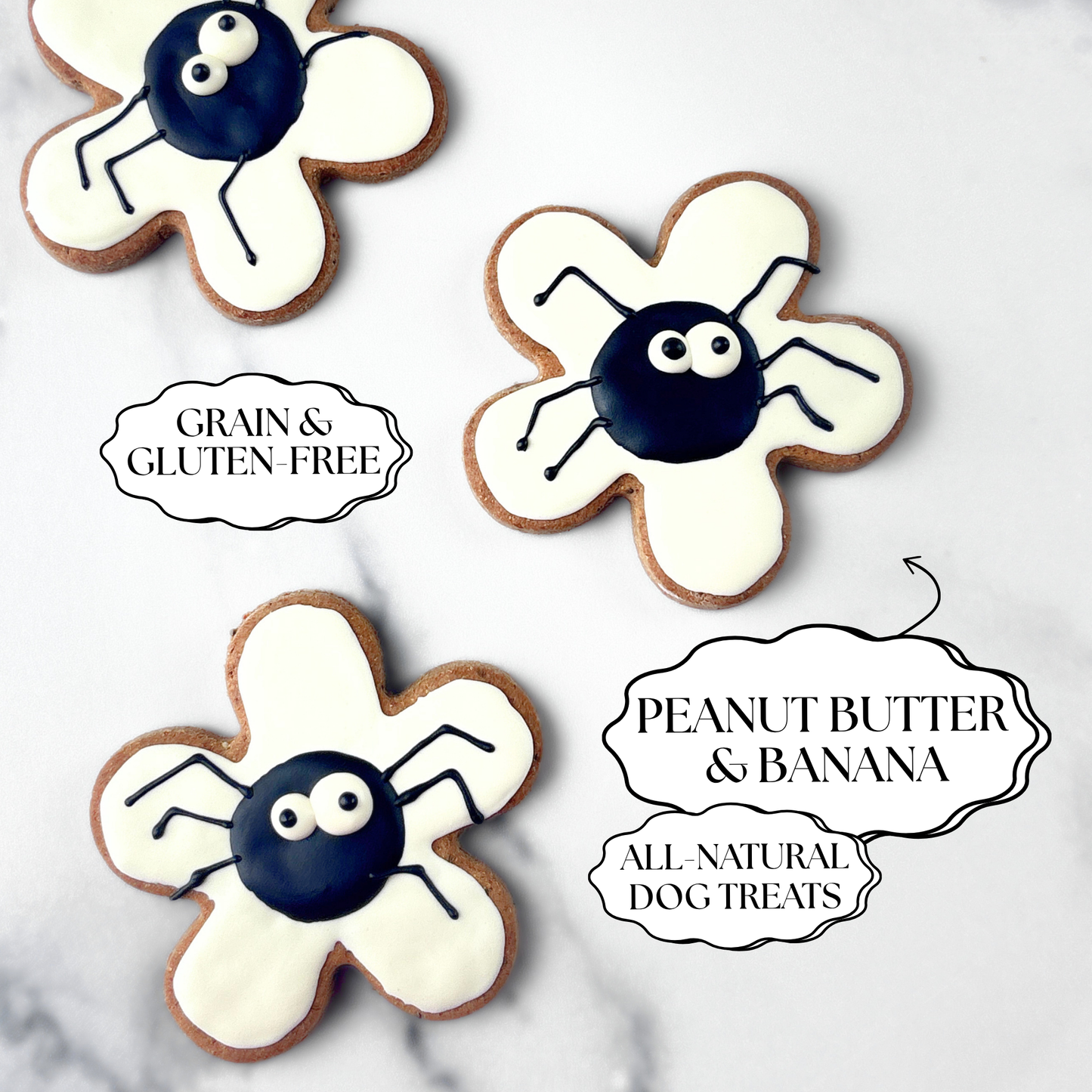 Halloween Spider Dog Treats — Grain & Gluten-Free, Handmade