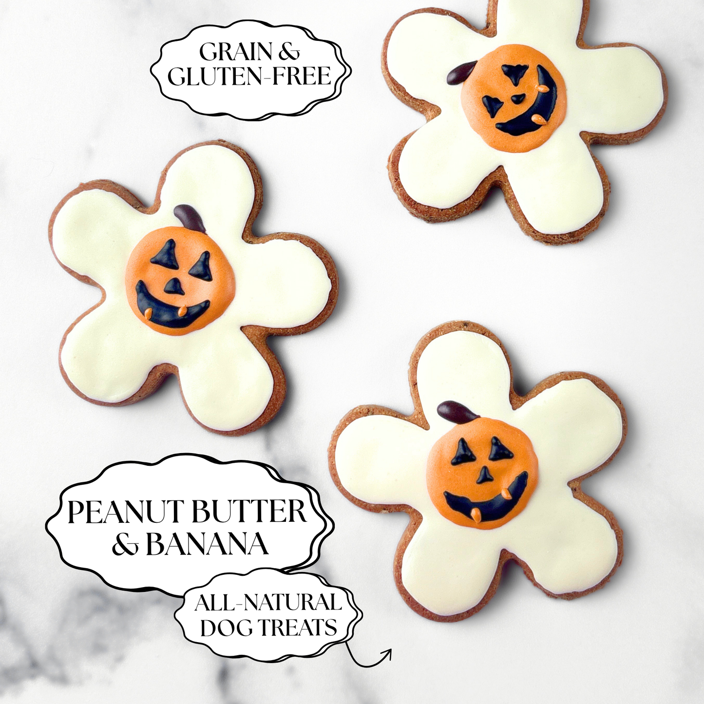 Halloween Pumpkin Dog Treats — Grain & Gluten-Free, Handmade