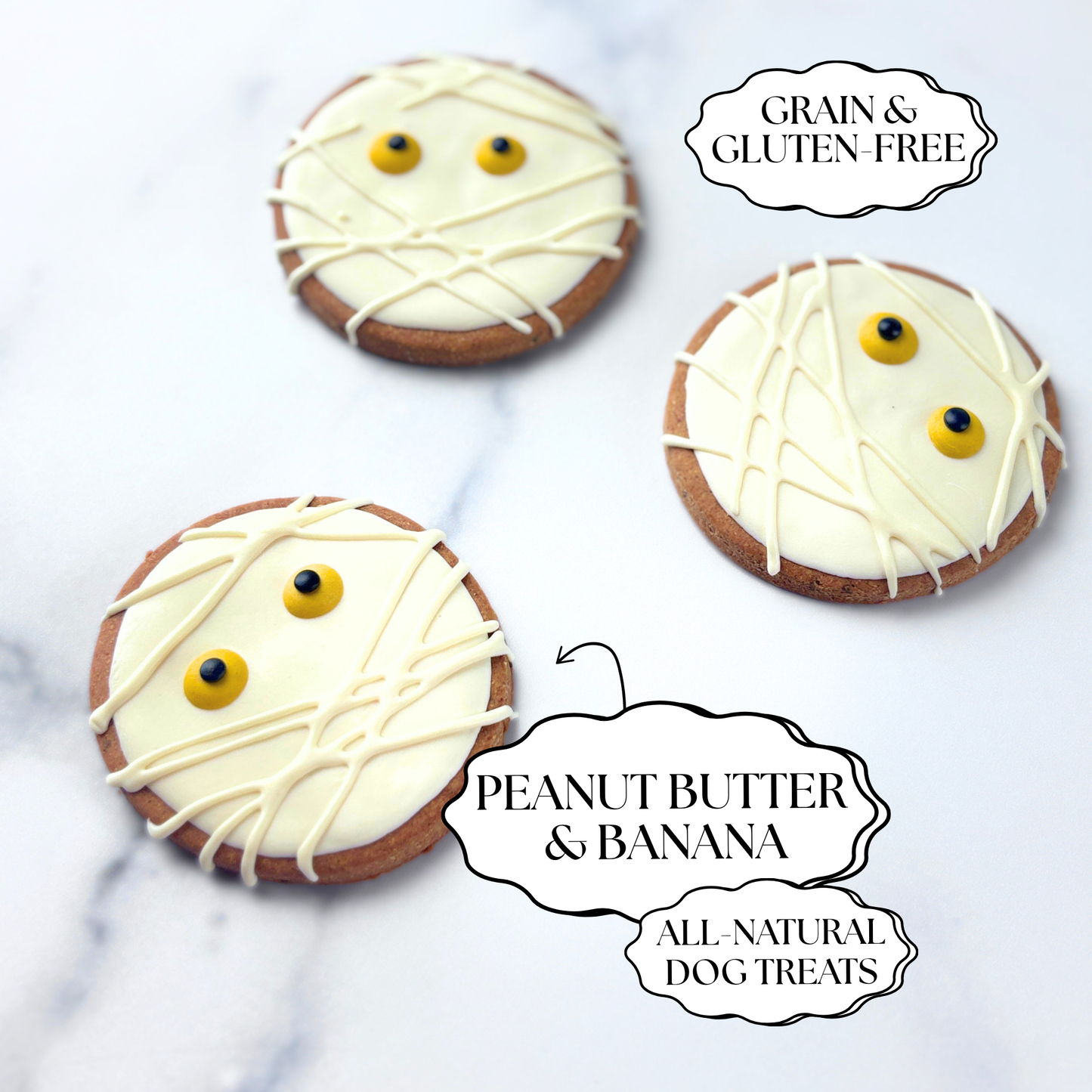 Halloween Mummy Dog Treats — Grain & Gluten-Free, Handmade
