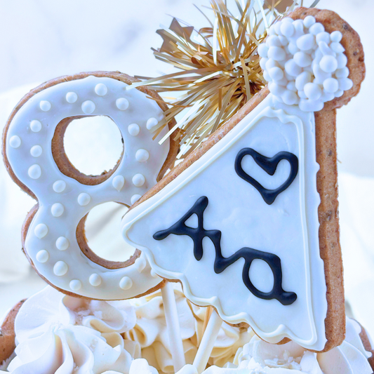 Custom All-Natural Dog Birthday Cake with Bone Shaped Dog Treats
