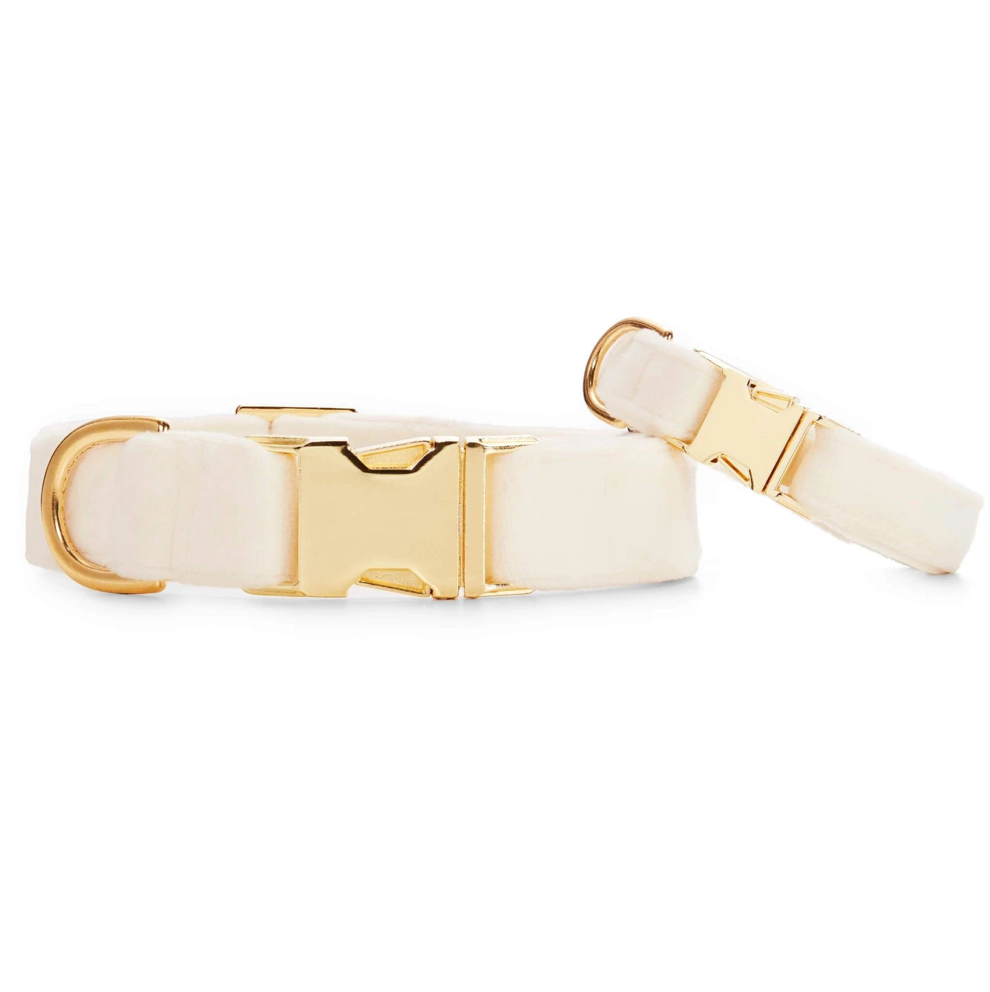 Ivory Velvet Dog Collar