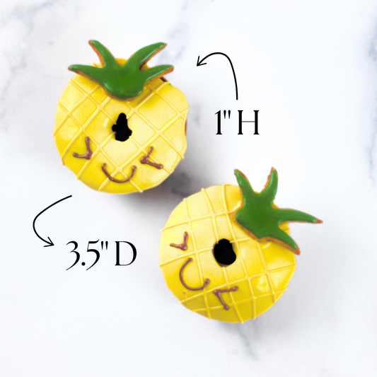 "Pineapple" Gluten-Free Peanut Butter, Banana + Cinnamon Doggie Donuts