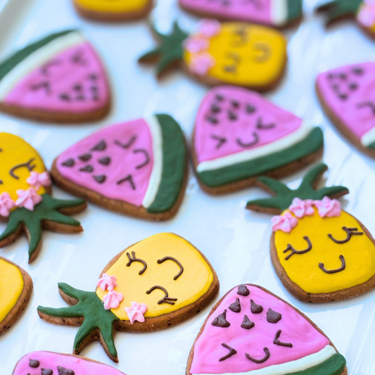 "Watermelon" Gluten-Free Peanut Butter, Banana + Cinnamon Dog Treat