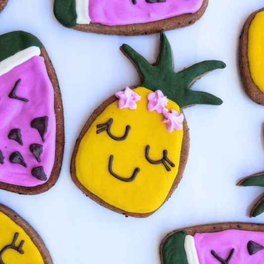 "Pineapple" Gluten-Free Peanut Butter, Banana + Cinnamon Dog Treat