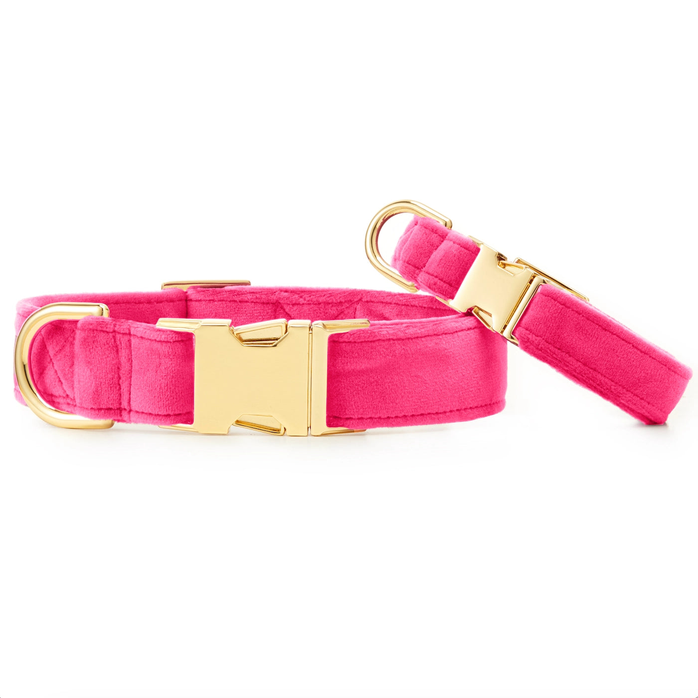 Hot Pink Velvet Dog Collar