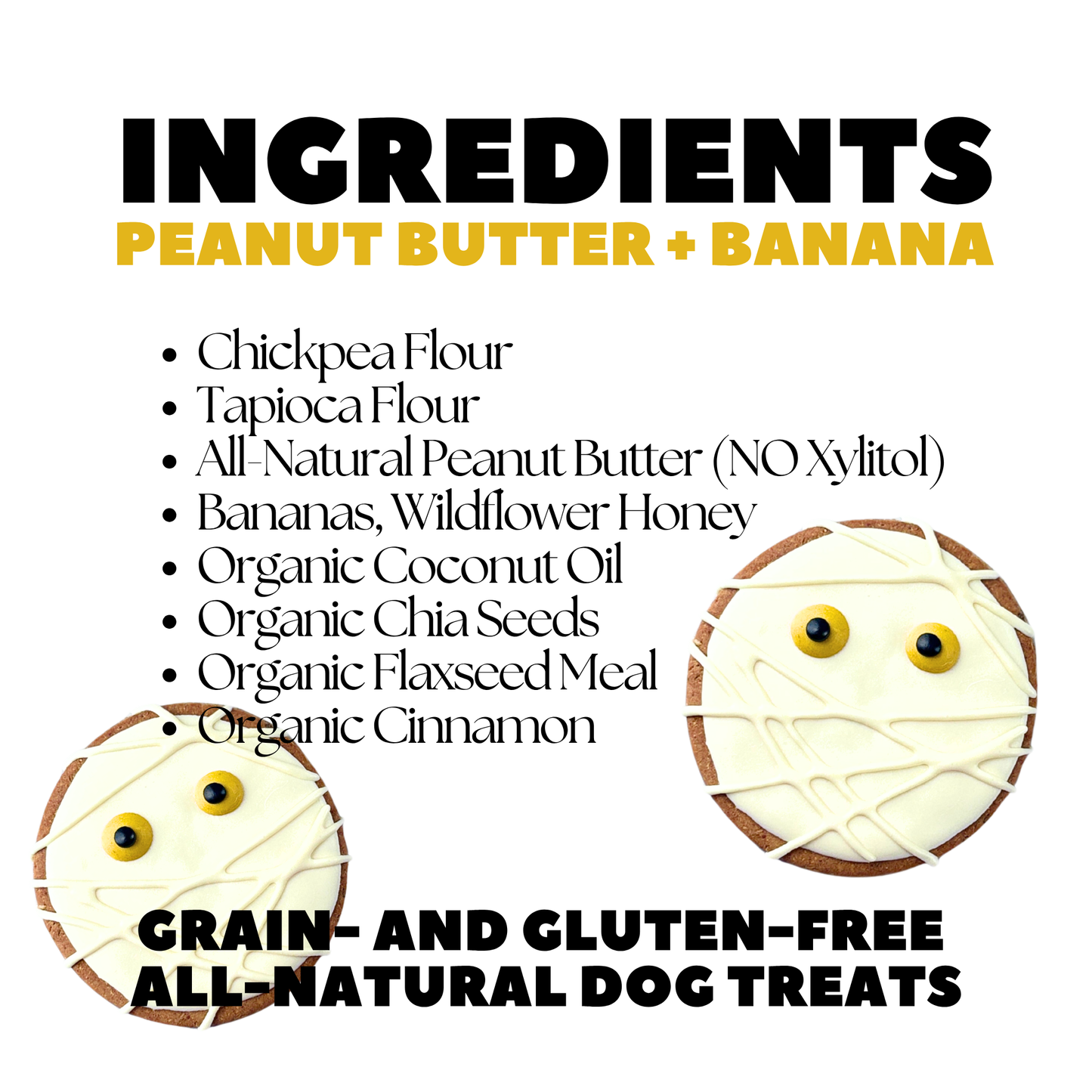 Halloween Mummy Dog Treats — Grain & Gluten-Free, Handmade