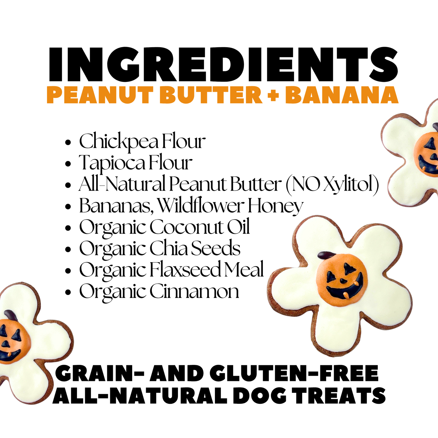 Halloween Pumpkin Dog Treats — Grain & Gluten-Free, Handmade