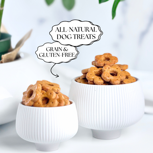 all natural dog treats grain free gluten free 6oz packaging and 10oz packaging gift ready
