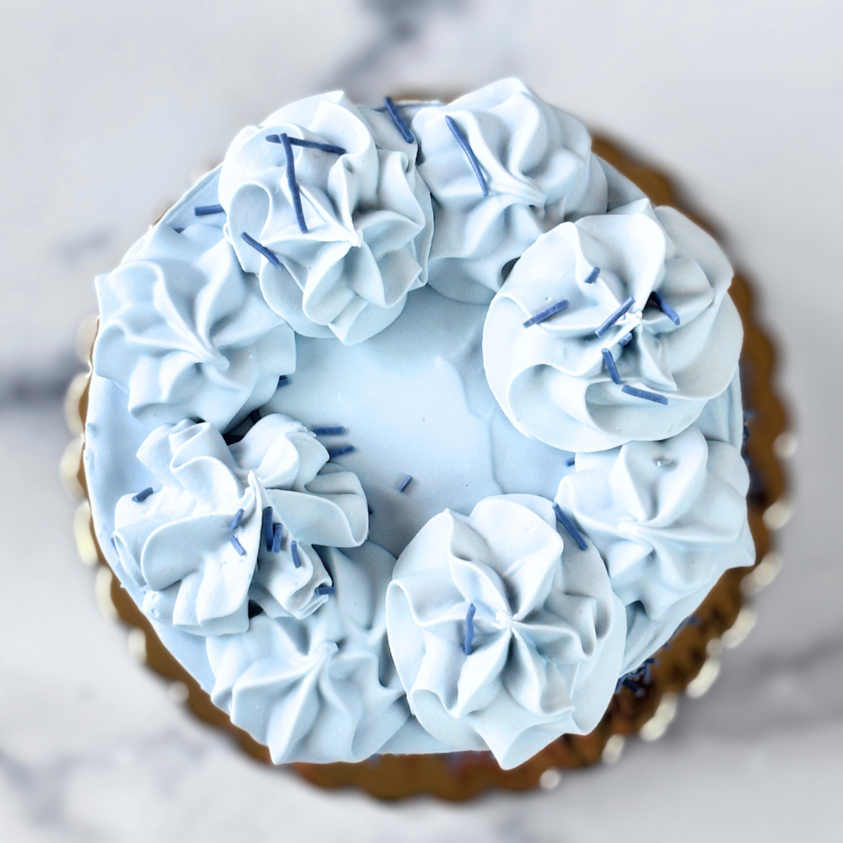 Blue Custom Dog Birthday Cake for Dogs from Daisy Bites Dog Bakery New Orleans
