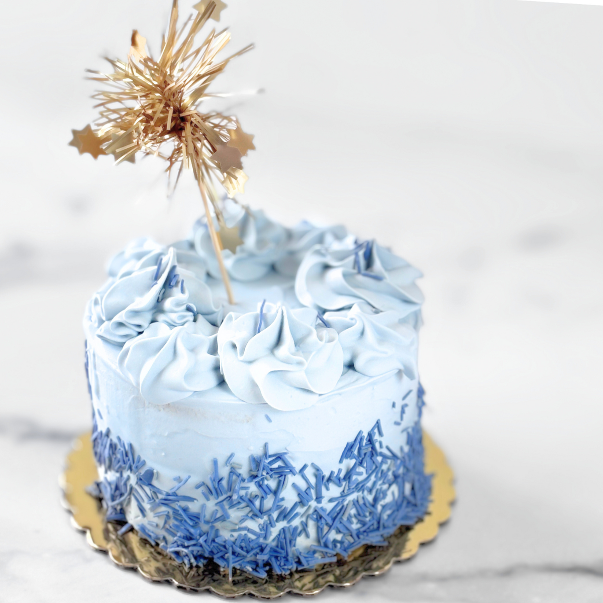 Blue Custom Dog Birthday Cake for Dogs from Daisy Bites Dog Bakery New Orleans
