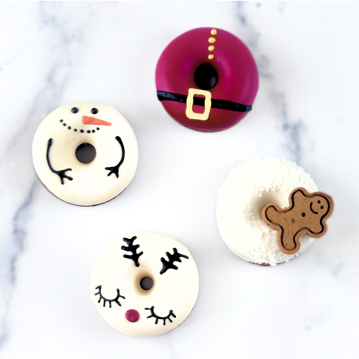Christmas Donuts for Dogs | Gluten-Free Peanut Butter + Banana Dog Treat Dog Donuts