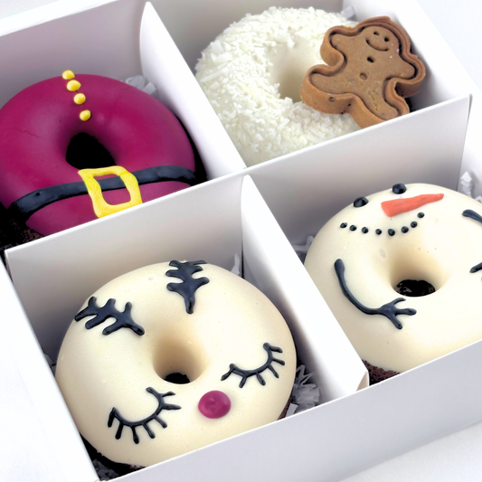 Christmas Donuts for Dogs | Gluten-Free Peanut Butter + Banana Dog Treat Dog Donuts