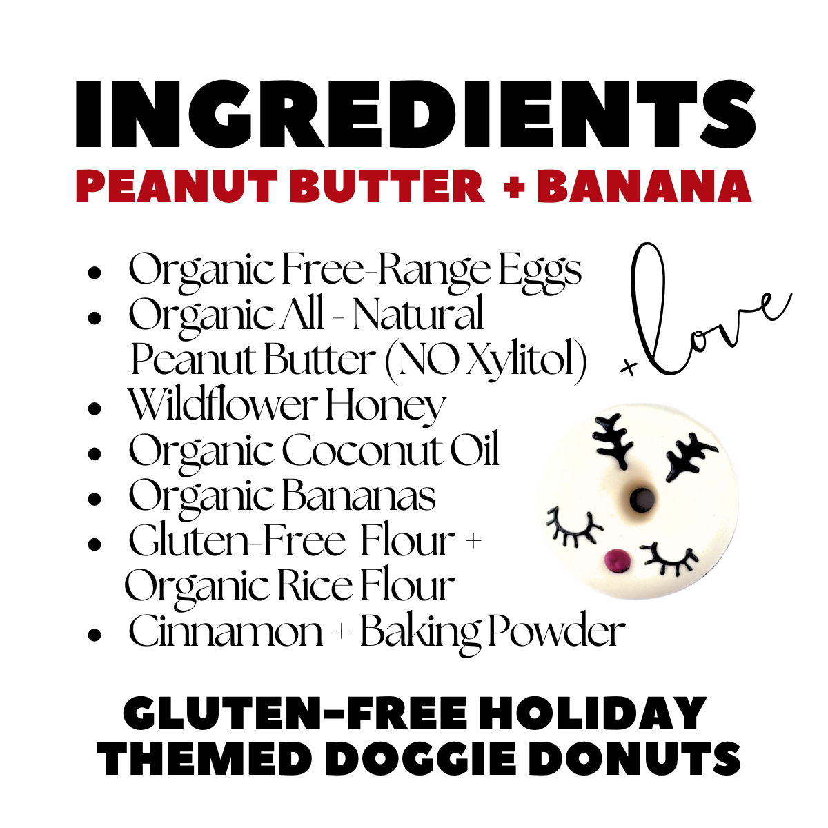 Christmas Donuts for Dogs | Gluten-Free Peanut Butter + Banana Dog Treat Dog Donuts