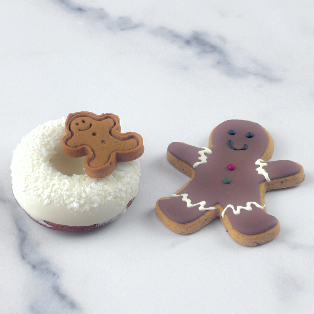 Christmas Dog Cake and Gingerbread Man Dog Treat