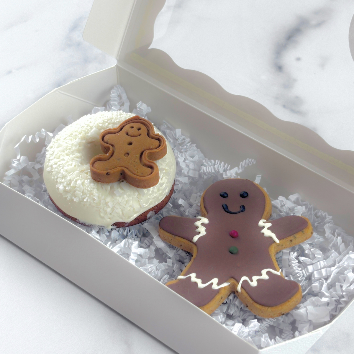 Christmas Dog Cake and Gingerbread Man Dog Treat