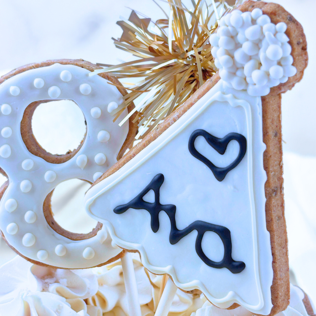Personalized Dog Birthday Cake With Name + Age Cake Toppers
