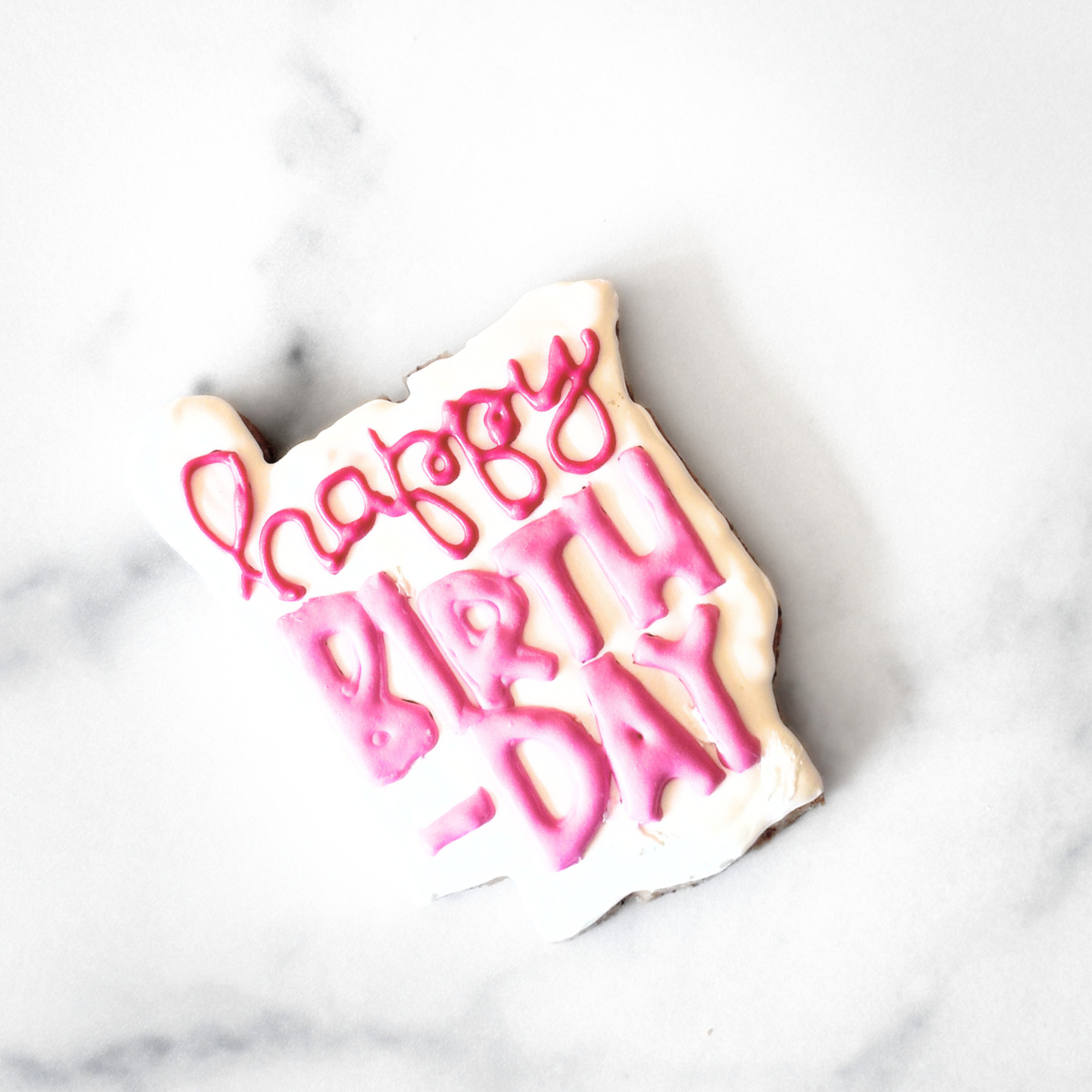 Dog Birthday Cookie Pink