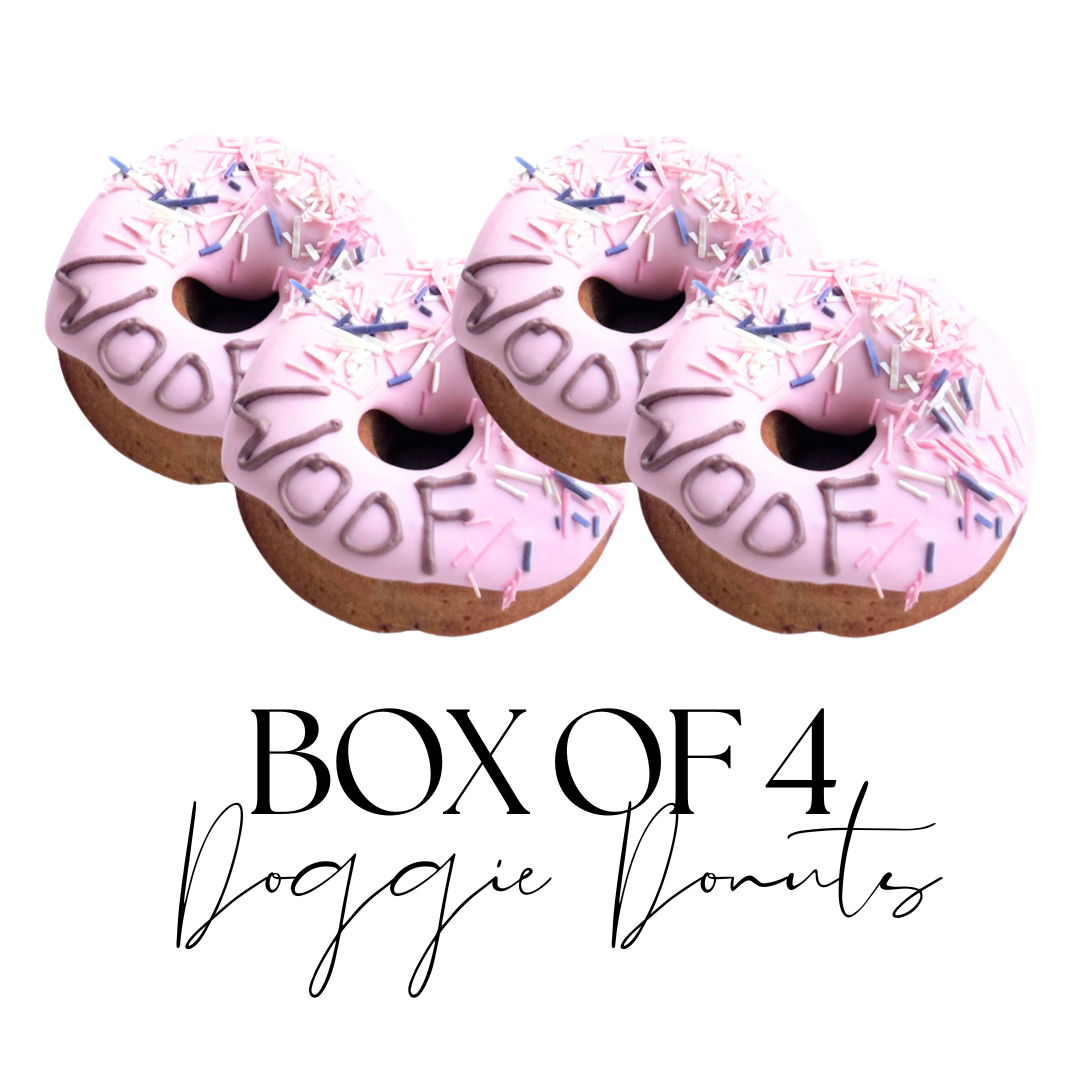 Box of 4 | Gluten-Free Peanut Butter + Banana + Cinnamon Doggie Donuts