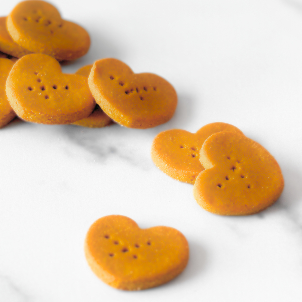 Gluten-Free Hearts of Ginger + Sweet Potato Healthy Dog Cookies