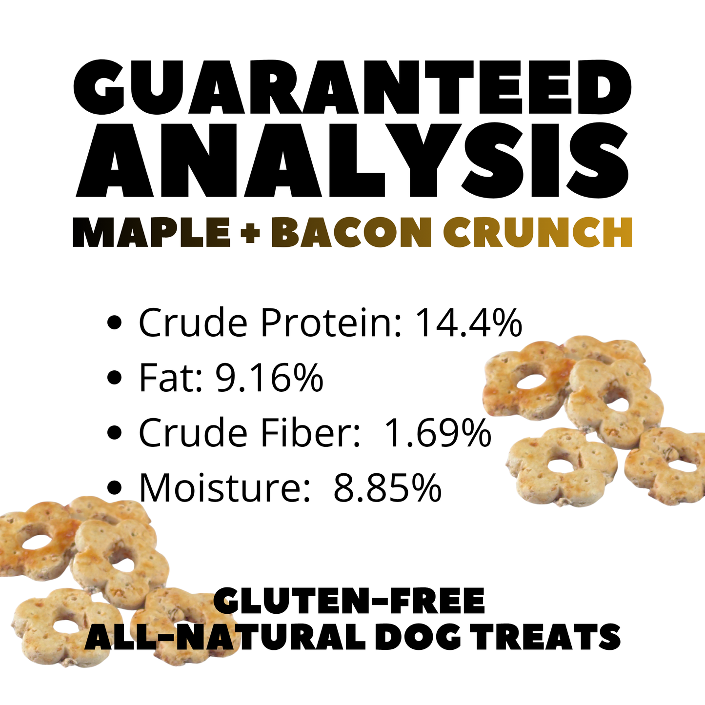 Daisy Bites Maple Bacon Dog Treats | Gluten-Free | Hand-Cut | Gift-Ready