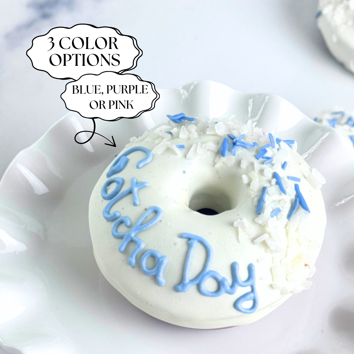 Personalized Dog Birthday & Gotcha Day Donuts Set of 4 | Gluten-Free Natural Treats