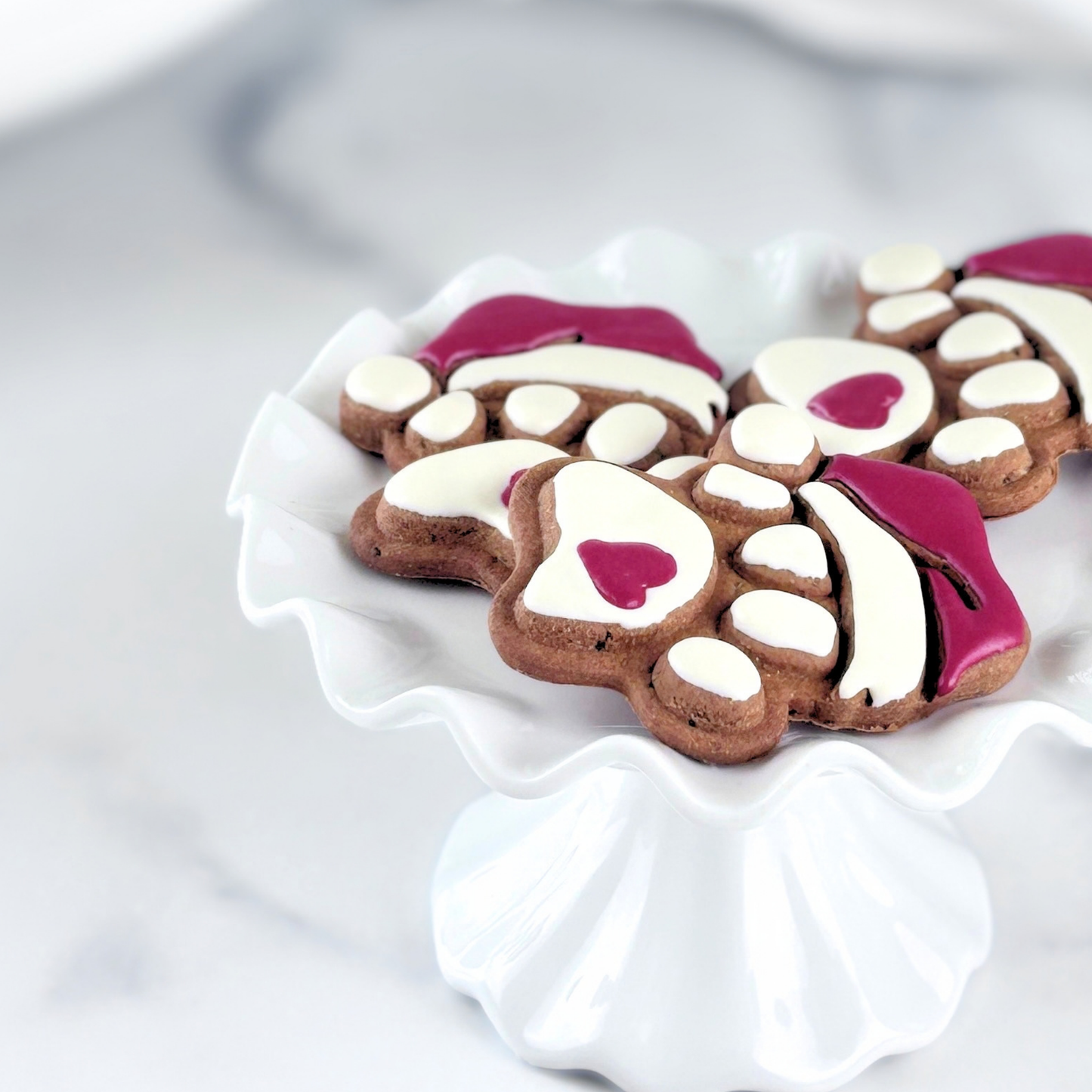 Christmas Dog Treats "Santa Paws" | Grain-Free Peanut Butter Banana Dog Cookies