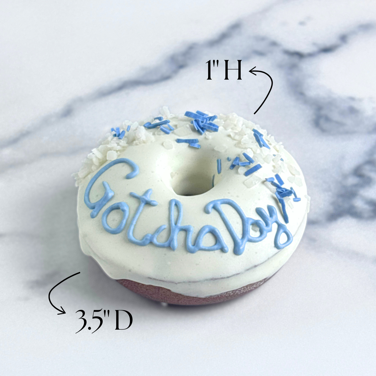 Personalized Dog Birthday & Gotcha Day Donuts Set of 4 | Gluten-Free Natural Treats