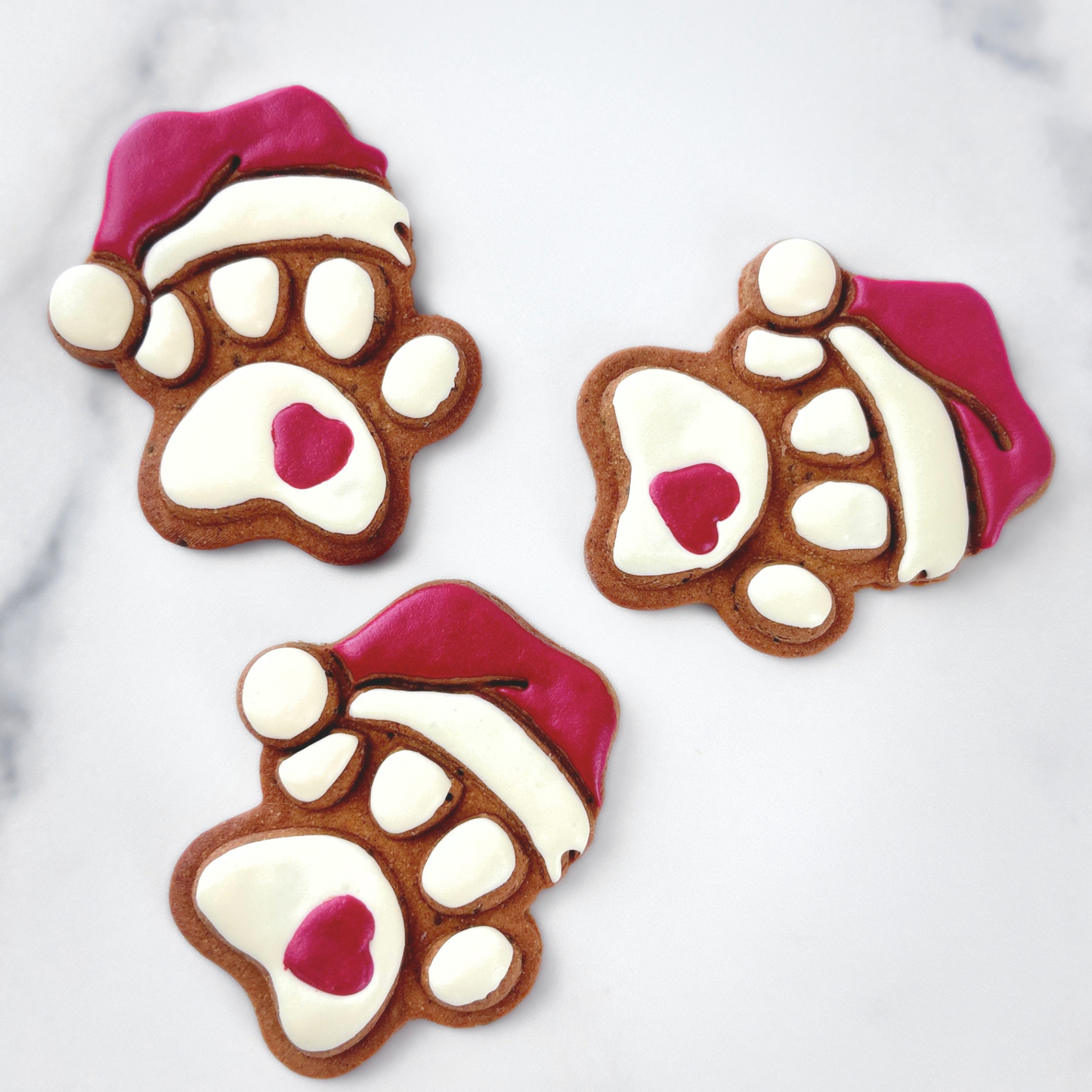 Christmas Dog Treats "Santa Paws" | Grain-Free Peanut Butter Banana Dog Cookies