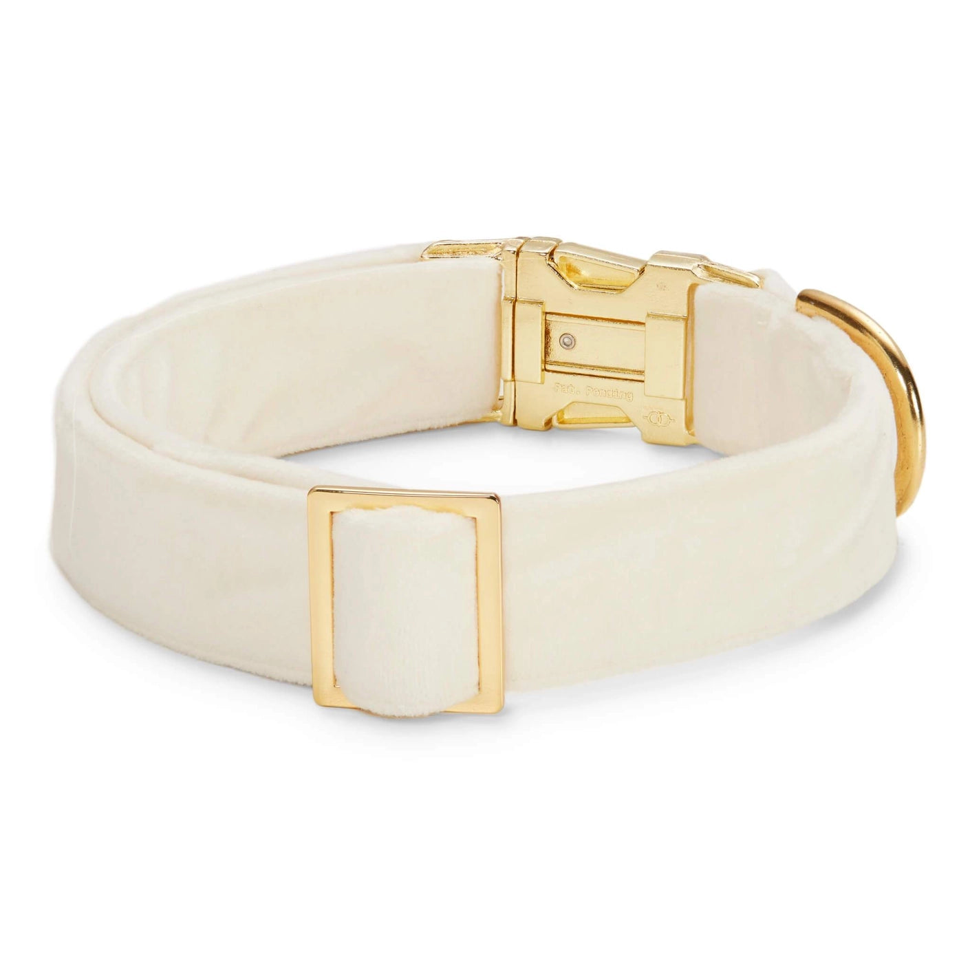 Ivory Velvet Dog Collar