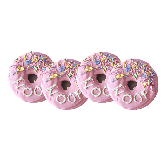 Box of 4 | Gluten-Free Strawberry + Banana Donuts (Multiple Color Options)