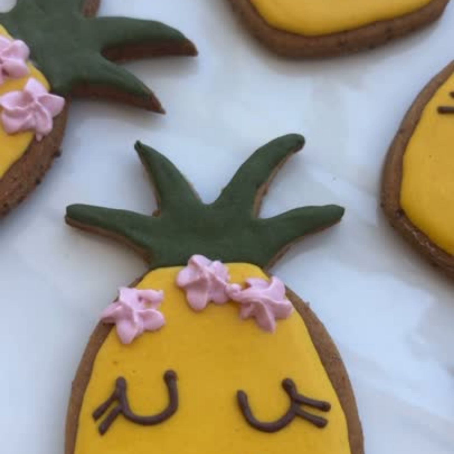 "Pineapple" Gluten-Free Peanut Butter, Banana + Cinnamon Dog Treat