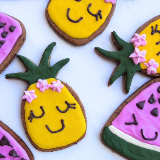 "Pineapple" Gluten-Free Peanut Butter, Banana + Cinnamon Dog Treat
