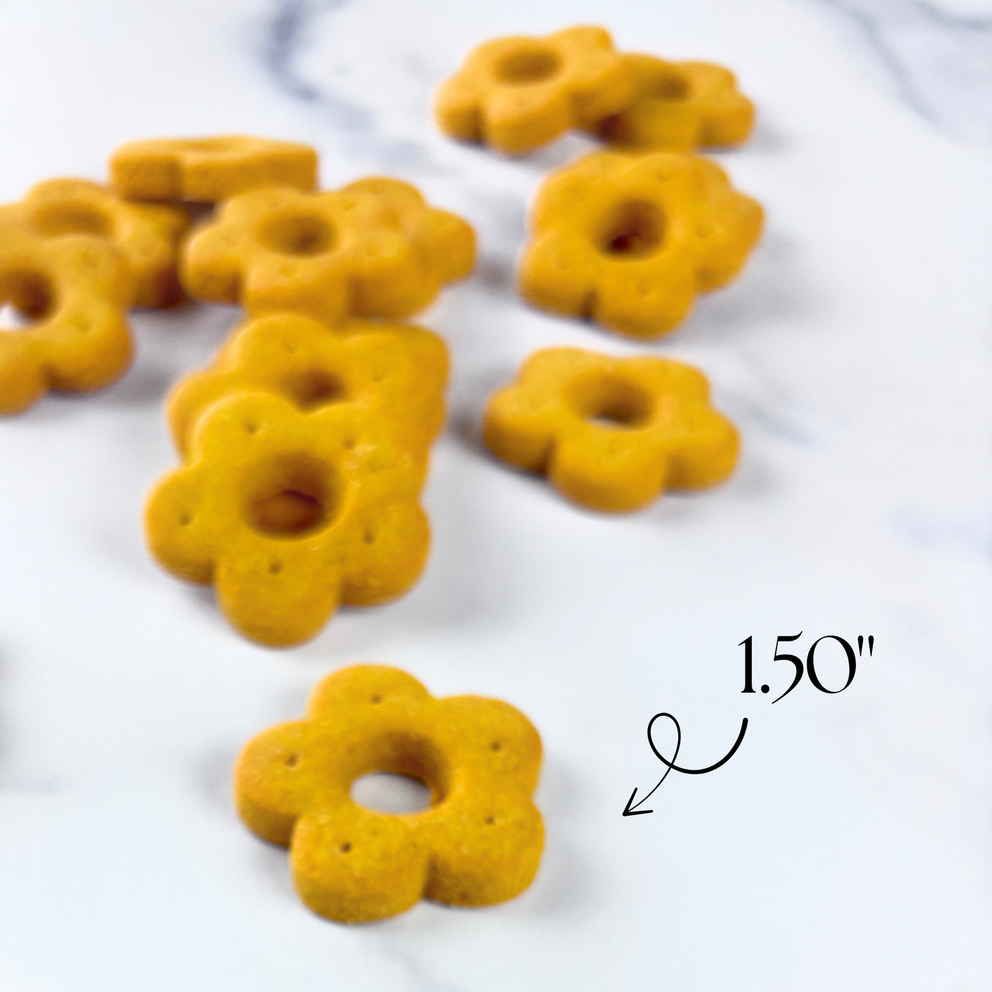 Daisy Bites Sweet Potato Ginger Turmeric Dog Treats | Anti-Inflammatory | Hand-Cut | Gift-Ready