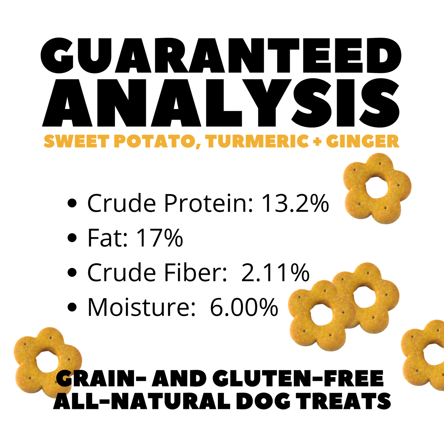 Daisy Bites Sweet Potato Ginger Turmeric Dog Treats | Anti-Inflammatory | Hand-Cut | Gift-Ready